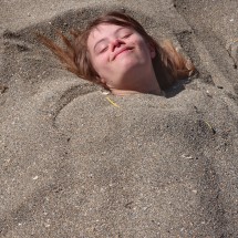 Sarah in the sand